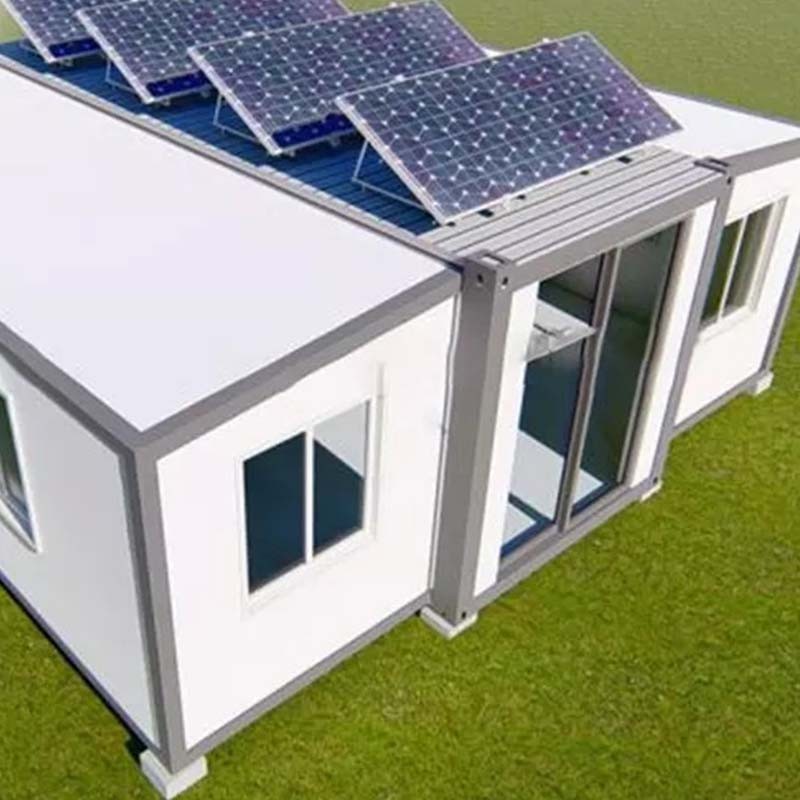 Hogar prefabricado extensible del módulo del paquete plano casa extensible del envase de 30 pies con energía solar