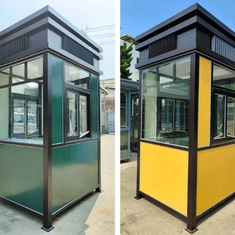 Diseño de cabina de guardia de seguridad de pintura portátil prefabricado respetuoso con el medio ambiente de fácil montaje a la venta
