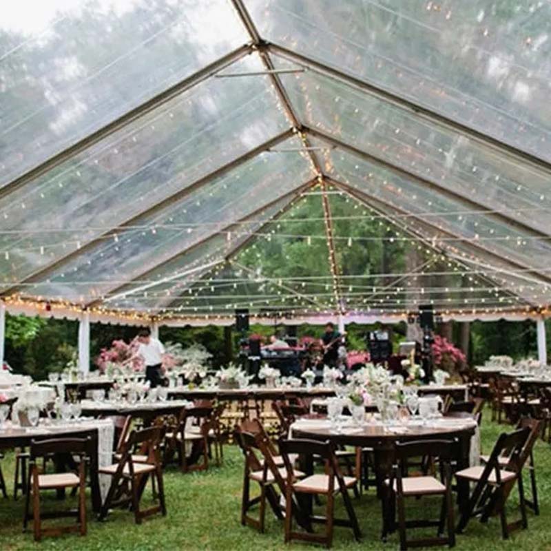 Carpa transparente de lujo para bodas para 500 personas con techo transparente a la venta