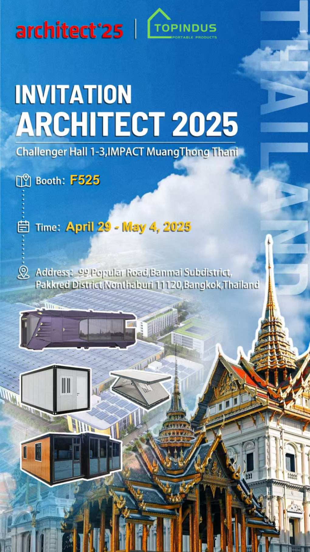 TOPINDUS te invita a Architect 2025 en Bangkok, Tailandia