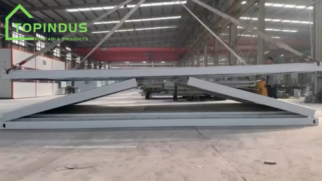 Casa contenedor prefabricada móvil modular de 20 pies con estructura de acero y plegable en Z