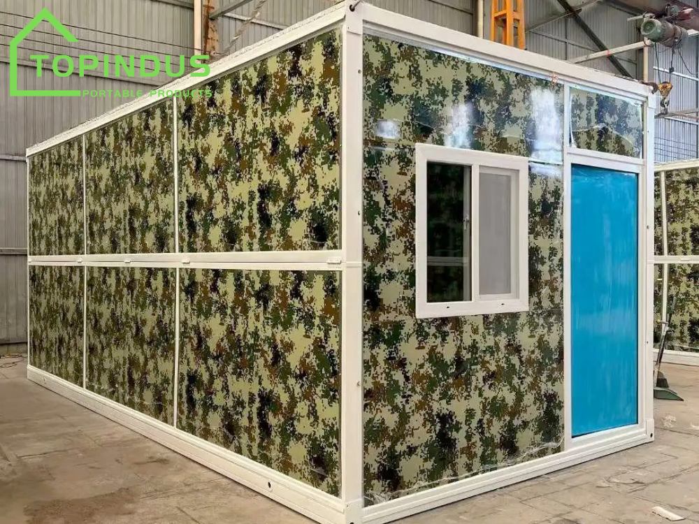 Casas contenedor plegables tipo X personalizadas para un cliente vietnamita