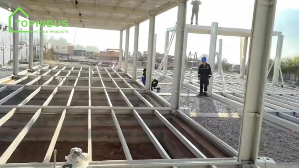 El proyecto de casas prefabricadas personalizadas TOPINDUS en Tayikistán se encuentra en fase de instalación.